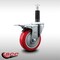 Service Caster 4'' SS Red Poly Swivel 1'' Expanding Stem Caster Total Lock Brake SCC-SSEXTTL20S414-PPUB-RED-1 - alternate 2